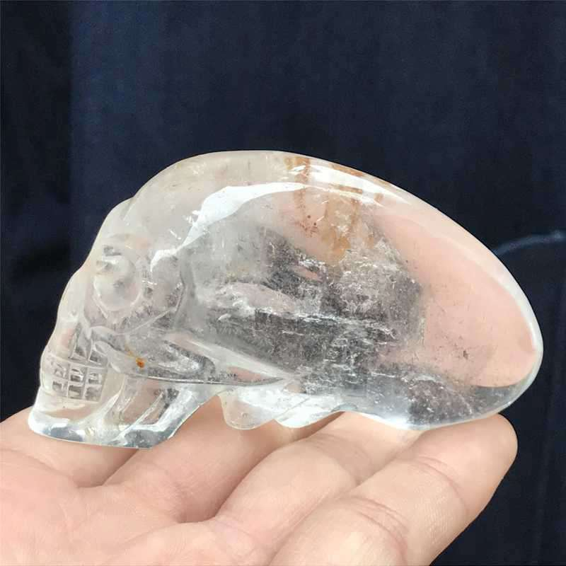 0.13kg Natural clear quartz skull carved Quartz Crystal skull Healing
