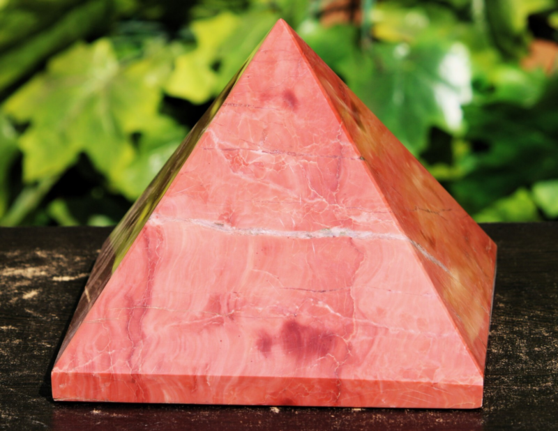 Pink Bustamite Pyramid Crystal Quartz Healing Display Specimen Stone Huge 190mm