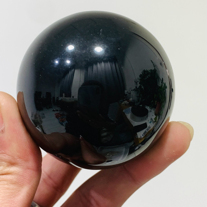 266g Natural Obsidian Quartz Ball Crystal Sphere Meditation Energy Healing