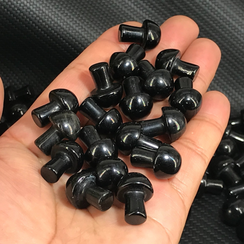 10pc natural obsidian Mushroom Quartz Crystal Reiki healing gem random