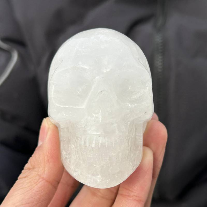 0.33kg Natural clear quartz skull carved Quartz Crystal skull Healing