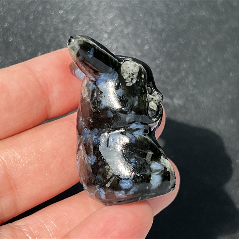 1.5" Natural quartz carved Pikachu skull Quartz crystal skull reiki healing