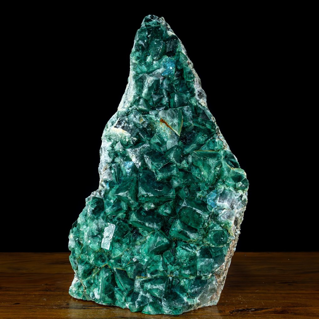 Natural Green-Blue Fluorite Crystal Cluster On Matrix- 15423.19 g