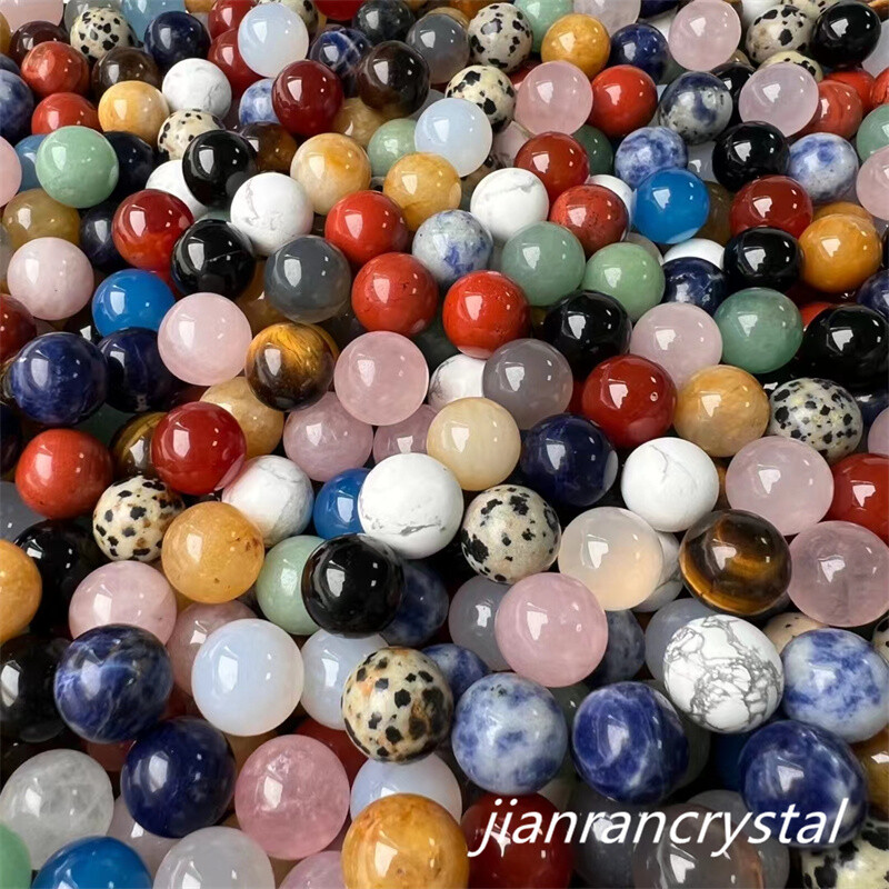 10pcs Mix Natural Quartz Mini Ball Quartz Crystal sphere Healing reiki Gem