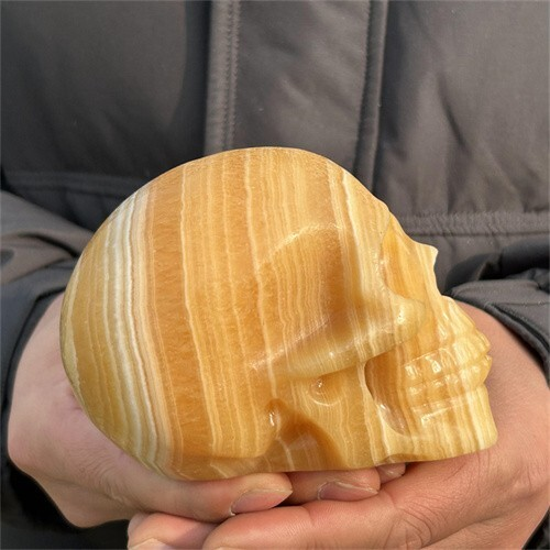 930g Natural Carved Geodes stone Skull Figurines Reiki Quartz Crystal Skull Deco