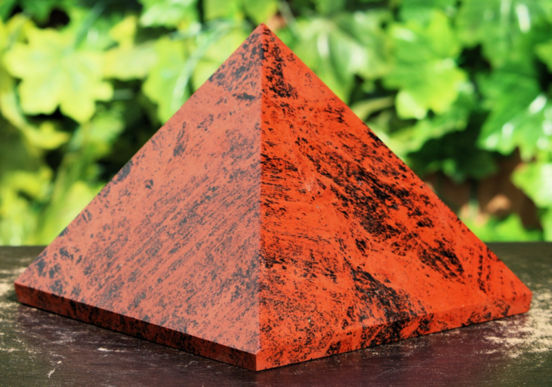 Red Mahogany Obsidian Pyramid Crystal Healing Display Specimen Stone Huge 205mm