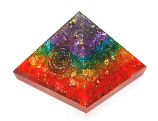 Reiki Infused Chakra Orgone Pyramid Lot Of 50 BIG PYRAMIDS 75mm