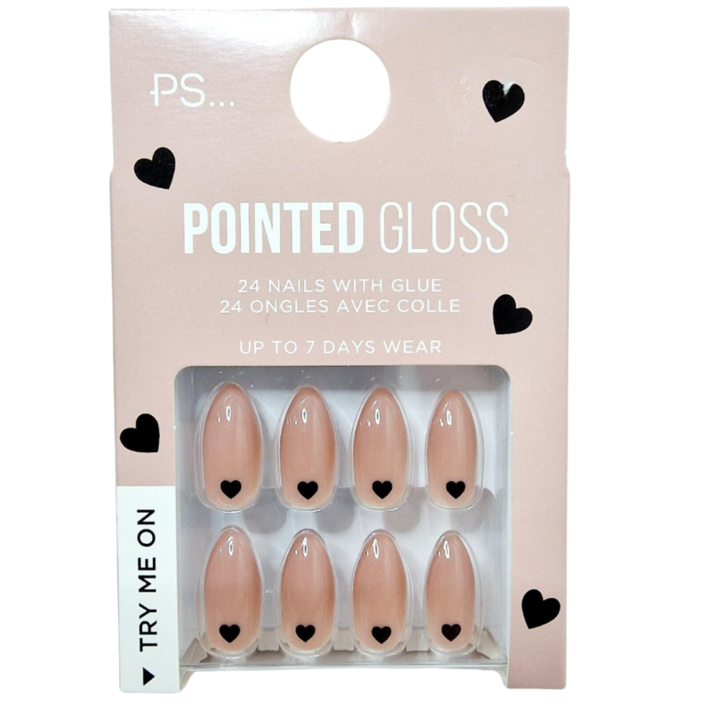 False Nails Press On Fake Tips Stick Coffin Square Full Cover Primark Glue 24pk