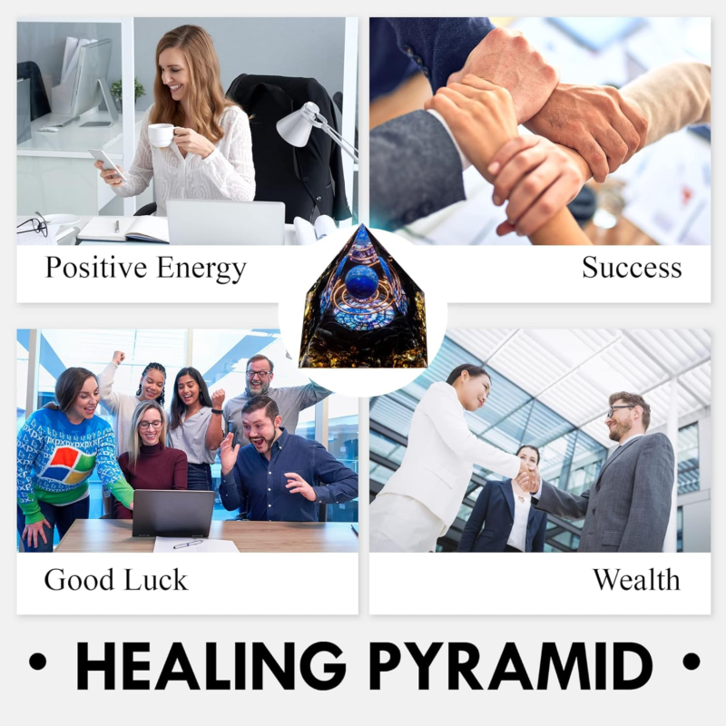 Orgone Crystal Pyramid, Lapis Lazuli Healing Crystal,Orgonite Protection