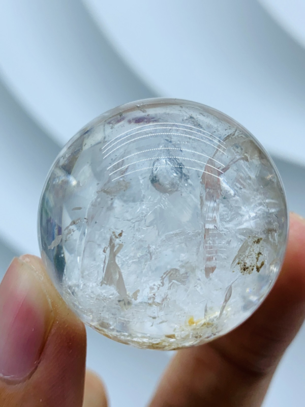 Herkimer Diamond Enhydro Crystal Magic Ball 36MM &big moving water droplet 36g