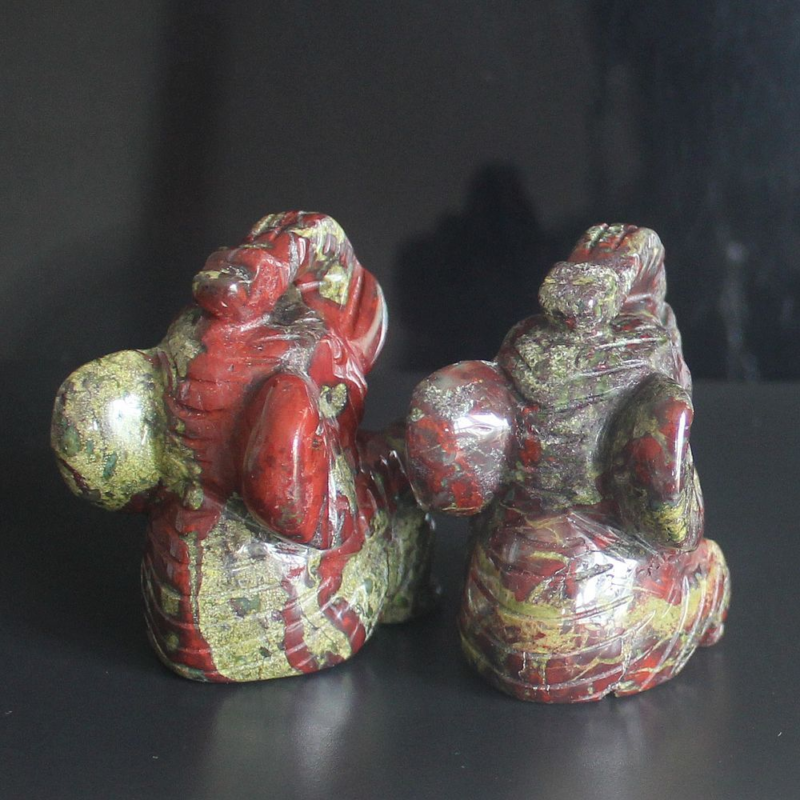Carved gemstone crystal sitting elephant figurine animal carving home decor 2&apos;&apos;
