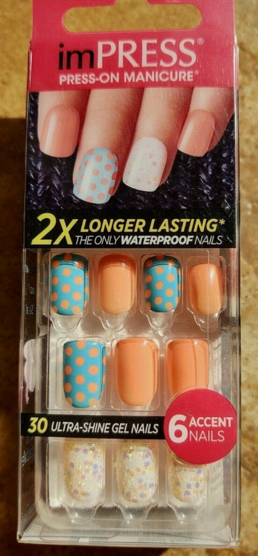 Kiss imPRESS Press-On Manicure One Step False Nails + Accents U PICK COLOR New!!