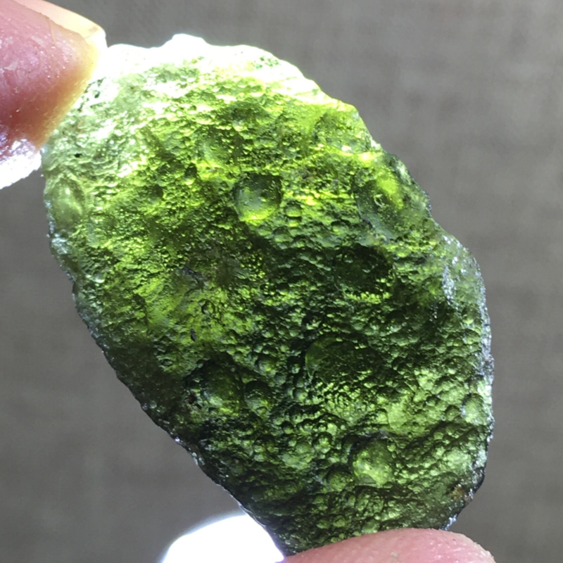 44.9Ct MOLDAVITE From Czech Republic From Meteorite Impact With Chips