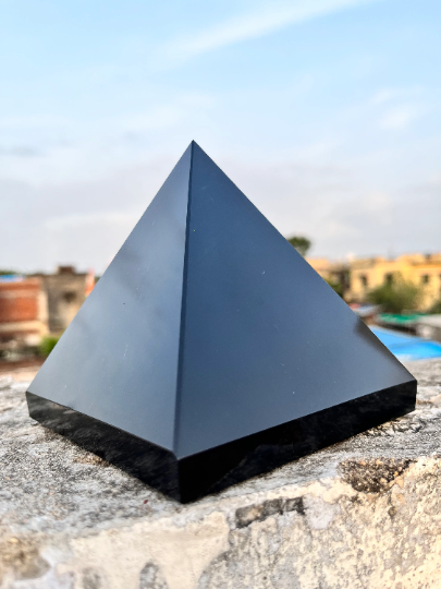 Natural Large Black Tourmaline 115MM Pyramid Crystal Reiki Healing Root Chakra