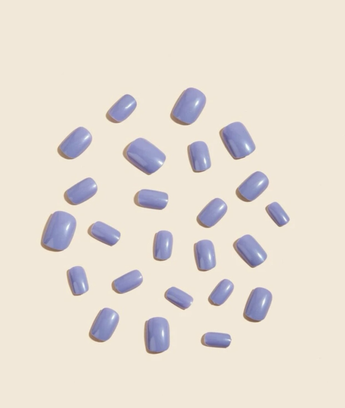 Press On Nails Short Oval Various Colours Nude False Fake Nail 24pcs With Glue