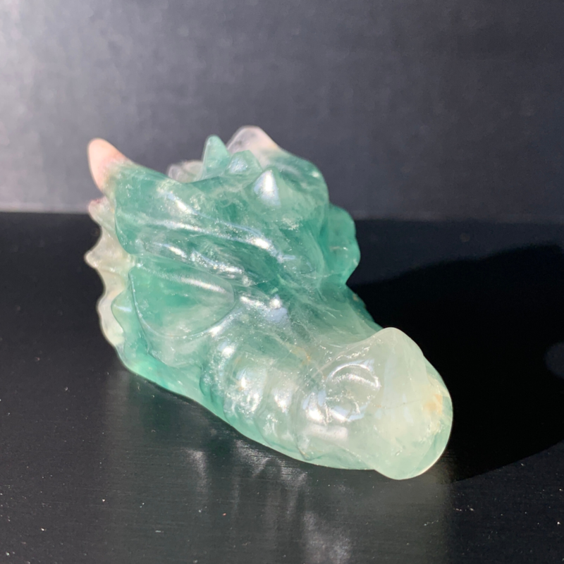Natural Fluorite Faucet Carving,Reiki Quartz Crystal Skull Decoration 1 Pieces