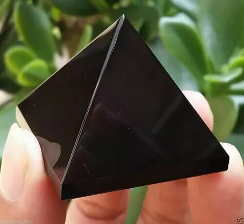 50-60g 1pcs NATURAL Obsidian quartz crystal Pyramid healing
