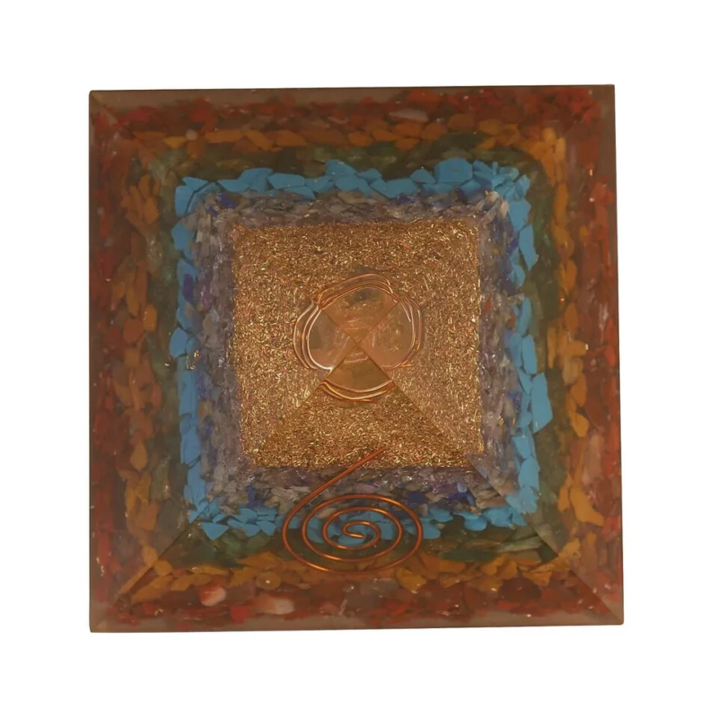 Orgone 7 Chakra Pyramid Energy Generator Orgonite Pyramid Free Shipping