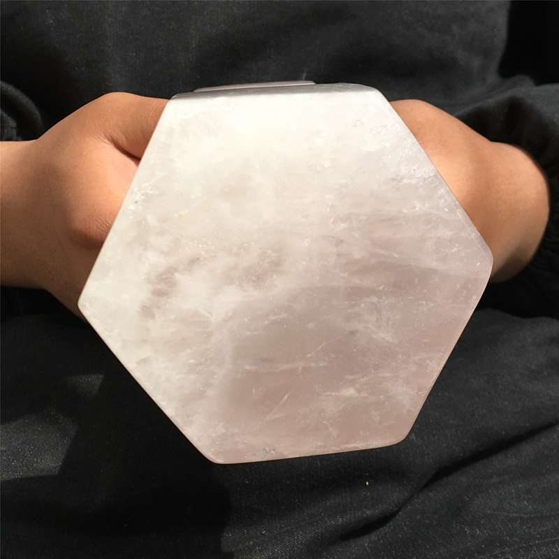 1.96kg Natural rose quartz dumbbell carved Quartz Crystal skull Healing