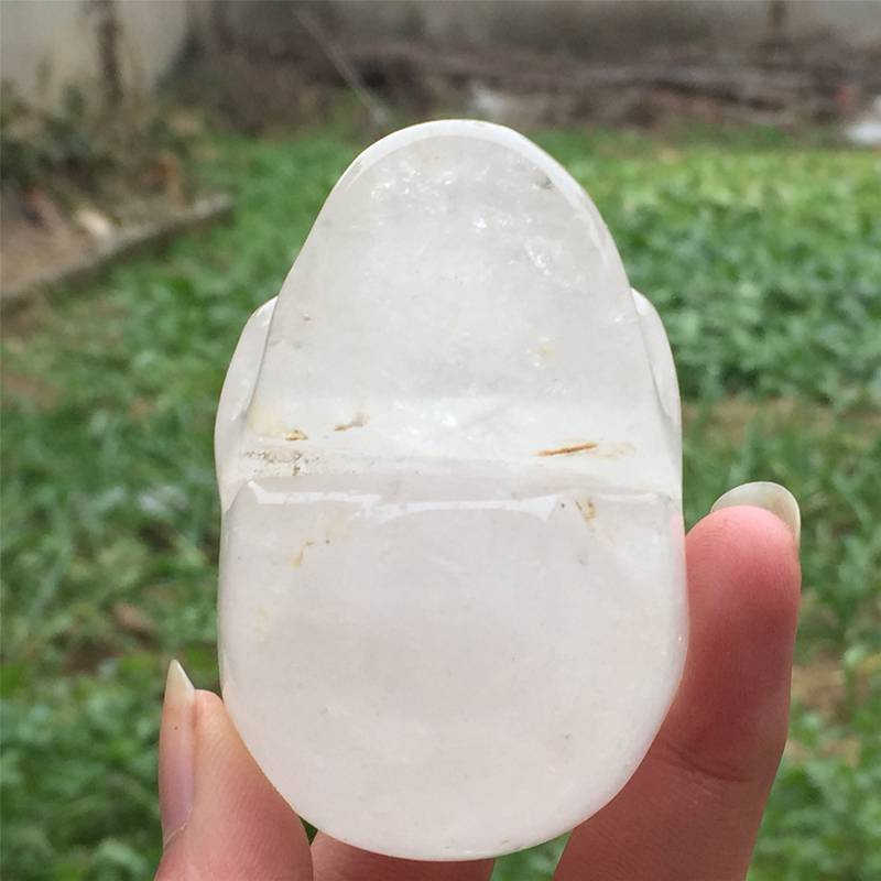 0.24kg Natural clear quartz skull carved Quartz Crystal skull Healing