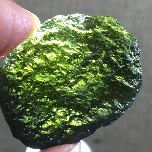 78.4Ct MOLDAVITE From Czech Republic From Meteorite Impact With Chips