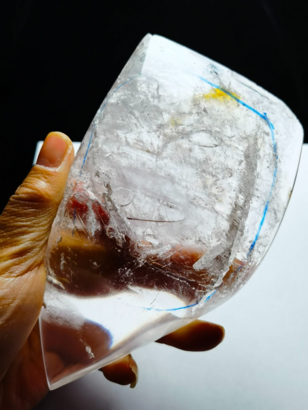 Collection Tibetan Crystal Point 2 Big Visible Moving Bubble Enhydro 5.47 in