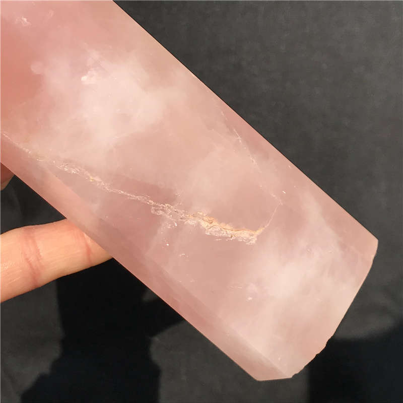 670g Natural Rose quartz obelisk quartz cystal wand point gem healing