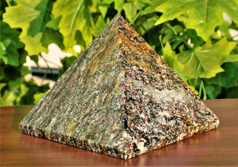 Huge 17cm Red Ruby Spinel Matrix Crystal Healing Energy Gemstone Decor Pyramid