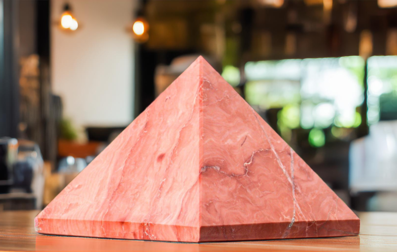 Pink Bustamite Pyramid - 19CM Healing Crystal for Chakra & Aura Balancing Spirit