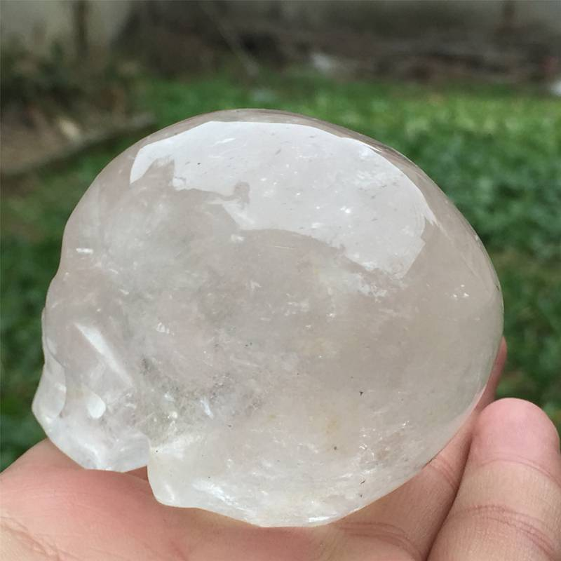 0.26kg Natural clear quartz skull carved Quartz Crystal skull Healing