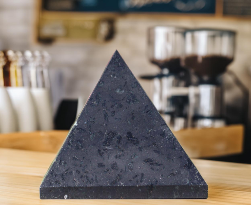 Black Tourmaline Pyramid 165mm - Protective Healing Crystal, Spiritual Chakra
