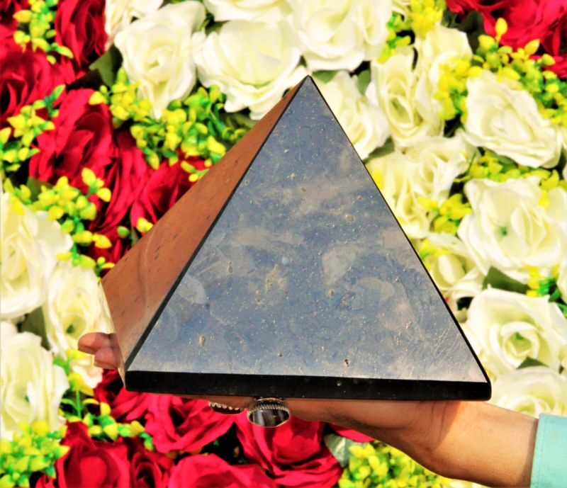 Giant 20CM Natural Black Tourmaline  Stone Crystal Healing Energy Chakra Pyramid