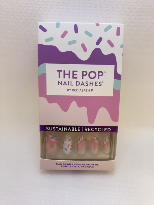 Red Aspen ICE CREAM DREAM LYNIE Med Almond Pop On Nails 24-30 In Sizes 0-9