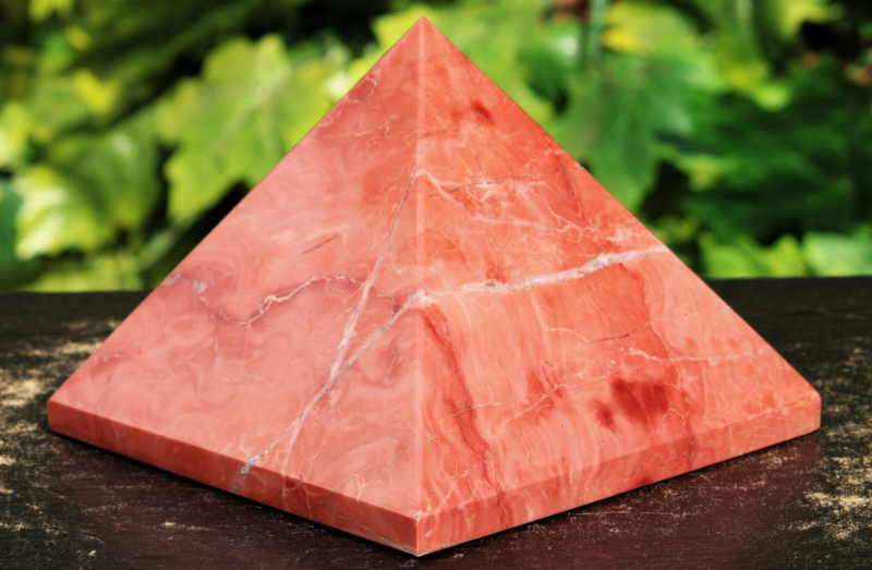 Pink Bustamite Pyramid Crystal Quartz Healing Display Specimen Stone Huge 190mm
