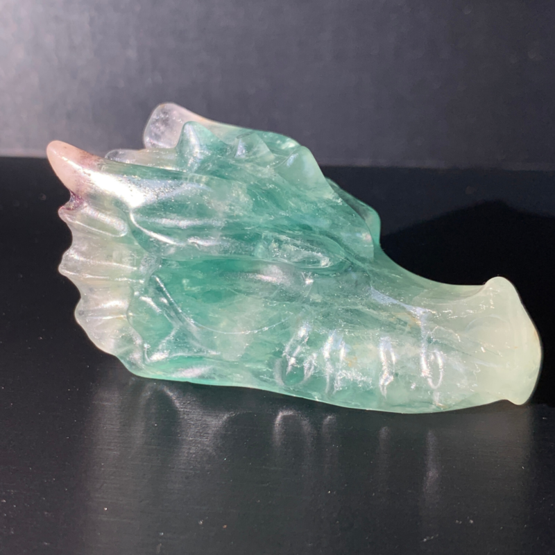 Natural Fluorite Faucet Carving,Reiki Quartz Crystal Skull Decoration 1 Pieces