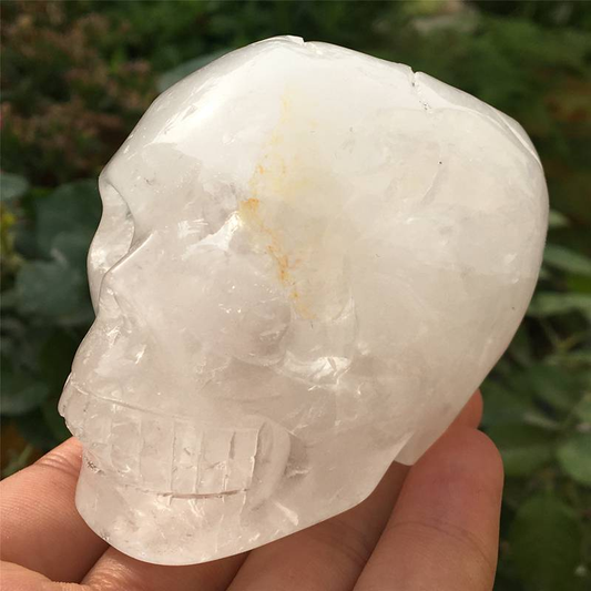 0.39kg Natural clear quartz skull carved Quartz Crystal skull Healing