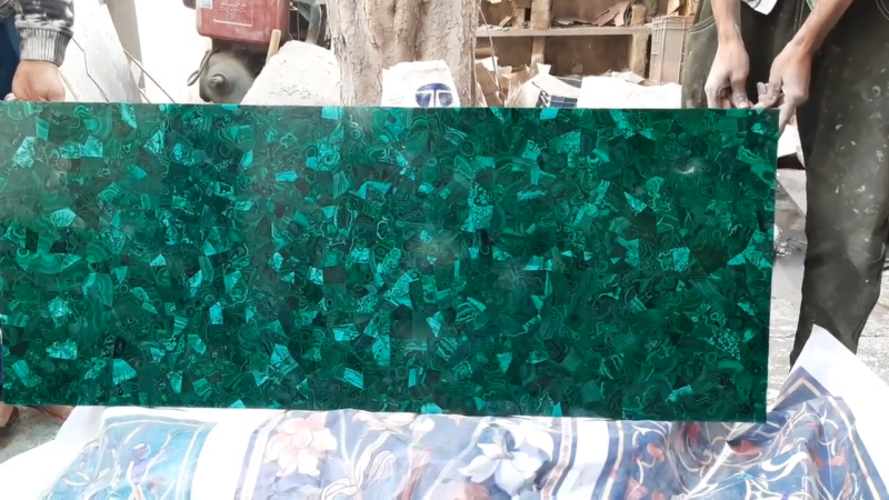 Natural Large Malachite pyramid, malachite sculpture, Extra Quality large Cube
