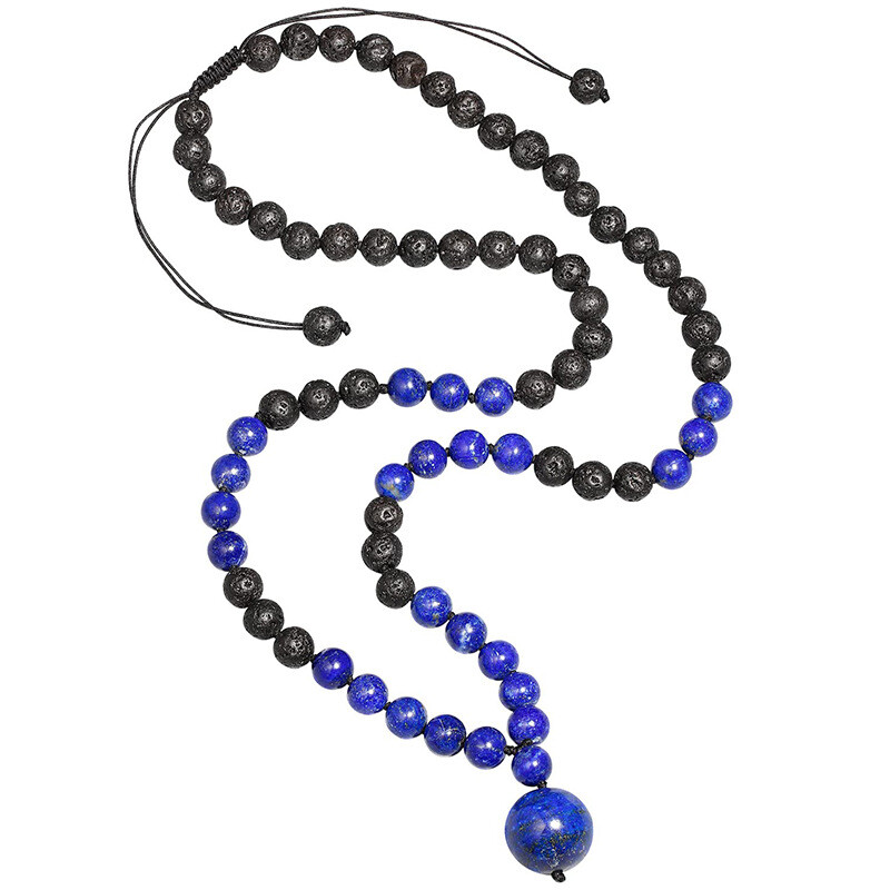 Natural Tiger Eye Stone Beads Necklaces Men Fashion Meditation Yoga Necklace