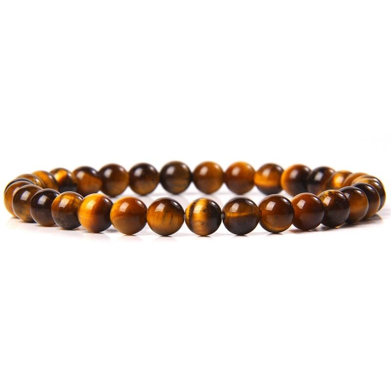 Handmade Natural 6mm Crystal Agates Stretch Bracelet for Women Men Jewelry Gifts