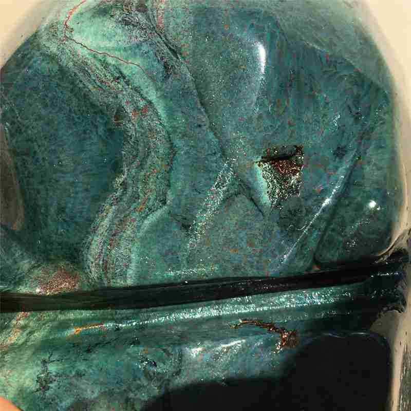 0.34kg Natural agate skull carved Quartz Crystal skull Healing