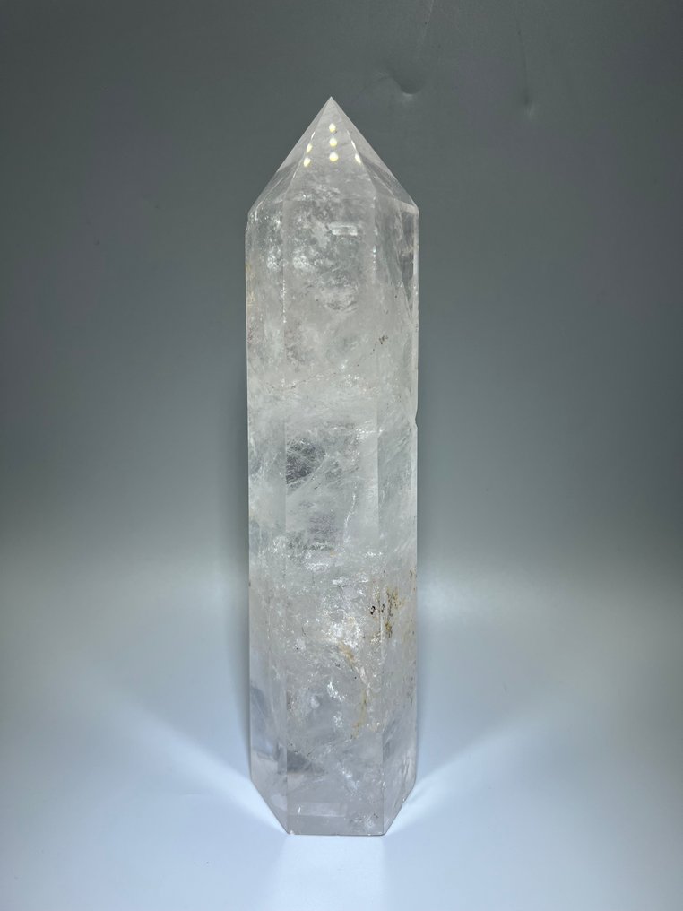 Clear Quartz - Tower - Point - High Quality - Natural Stone Collectible Crystal - Made in Brazil - Height: 260 mm - Width: 65 mm- 1600 g