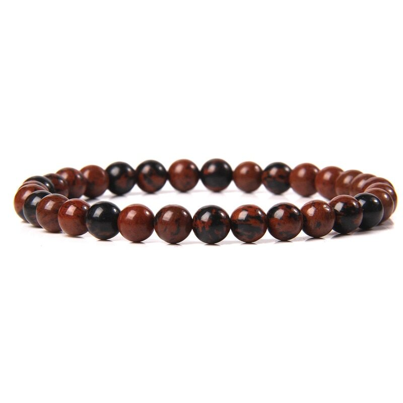 Handmade Natural 6mm Crystal Agates Stretch Bracelet for Women Men Jewelry Gifts