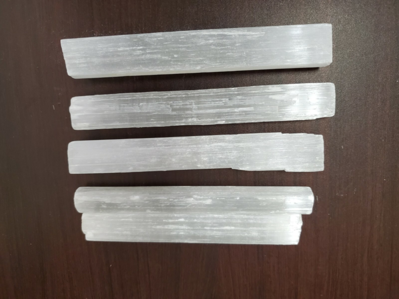 Selenite Sticks Collection 1 Lb Natural White Gypsum Crystal Blades Wands 7.5"