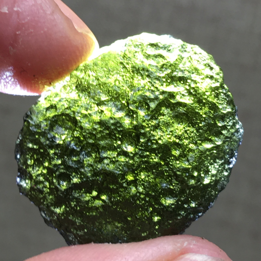 41.1Ct MOLDAVITE From Czech Republic From Meteorite Impact With Chips
