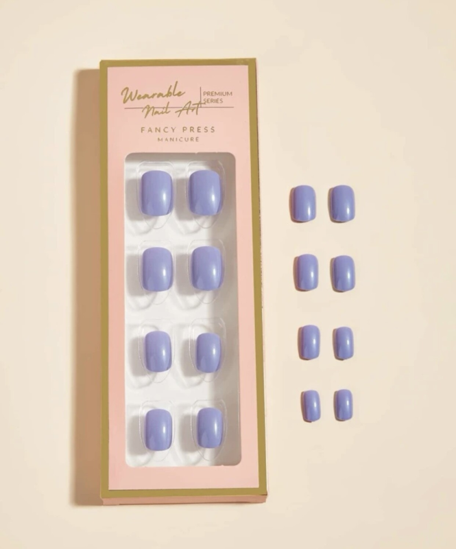Press On Nails Short Oval Various Colours Nude False Fake Nail 24pcs With Glue
