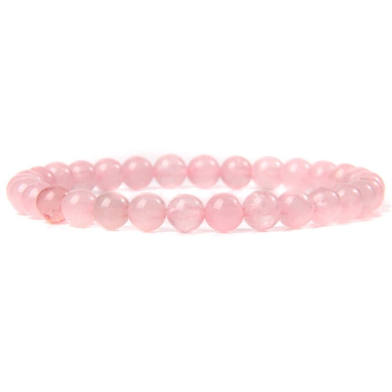 Handmade Natural 6mm Crystal Agates Stretch Bracelet for Women Men Jewelry Gifts
