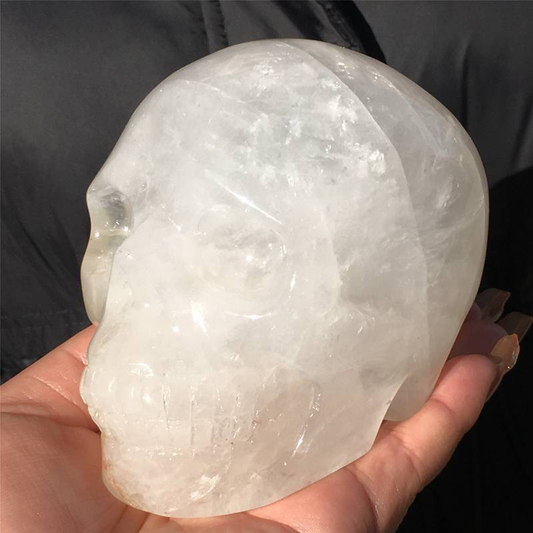 1.07kg Natural clear quartz skull carved Quartz Crystal skull Healing