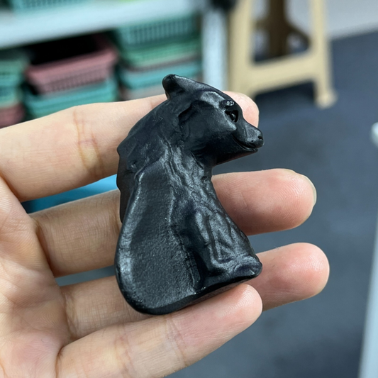 1pc Natural obsidian dragon carved quartz crystal skull animal random gift 1.9”