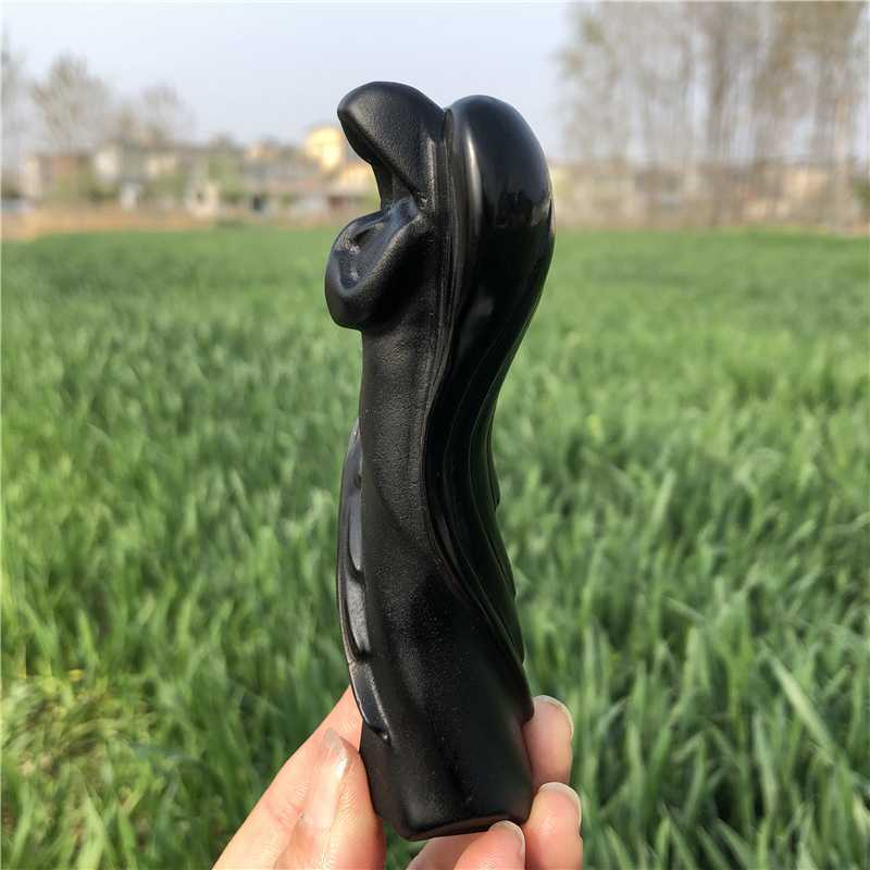 0.16kg Natural obsidian quartz angel carved Quartz Crystal skull Healing