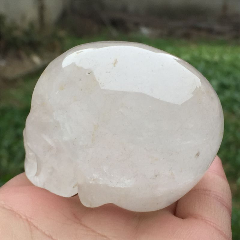 0.24kg Natural clear quartz skull carved Quartz Crystal skull Healing